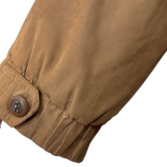 Bernardo Faux Suede Fall Winter Coat Size Small Raccoon Fur Trim Hood Womens - Picture 12 of 16